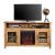 WE Furniture 58″ Wood Highboy Fireplace Media TV Stand Console